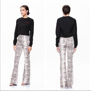 Colette snakeskin flare jeans - AFRM